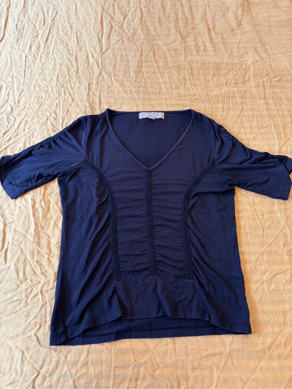 Y2K black short sleeve top